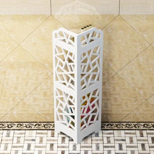 3-Tier Wood Plastic Bathroom Storage Corner Shelf Rack Organizer - Toytexx 3-Tier Wood Plastic Bathroom Storage Corner Shelf Rack Organizer - Toytexx
